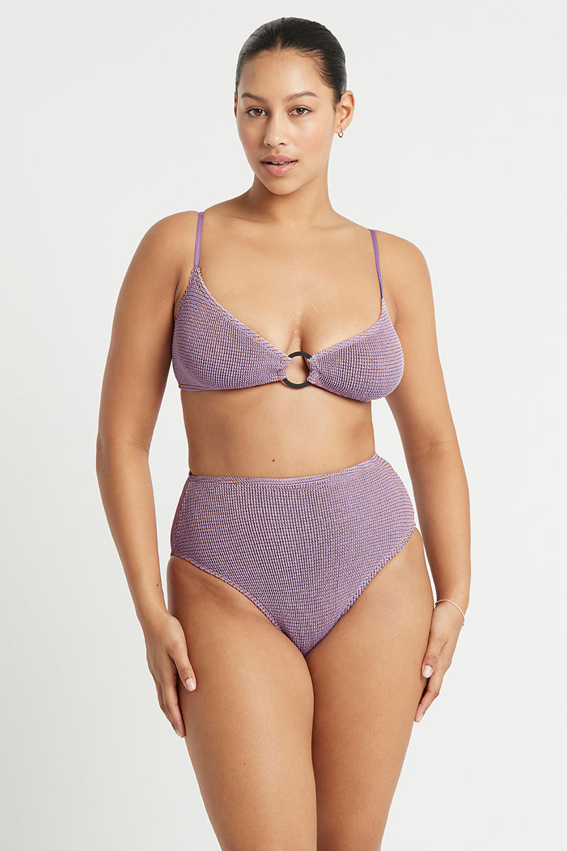 Lily lurex violet - Beliza Swimwear