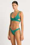 Nino Crop in Teal Lurex | bond-eye Australia