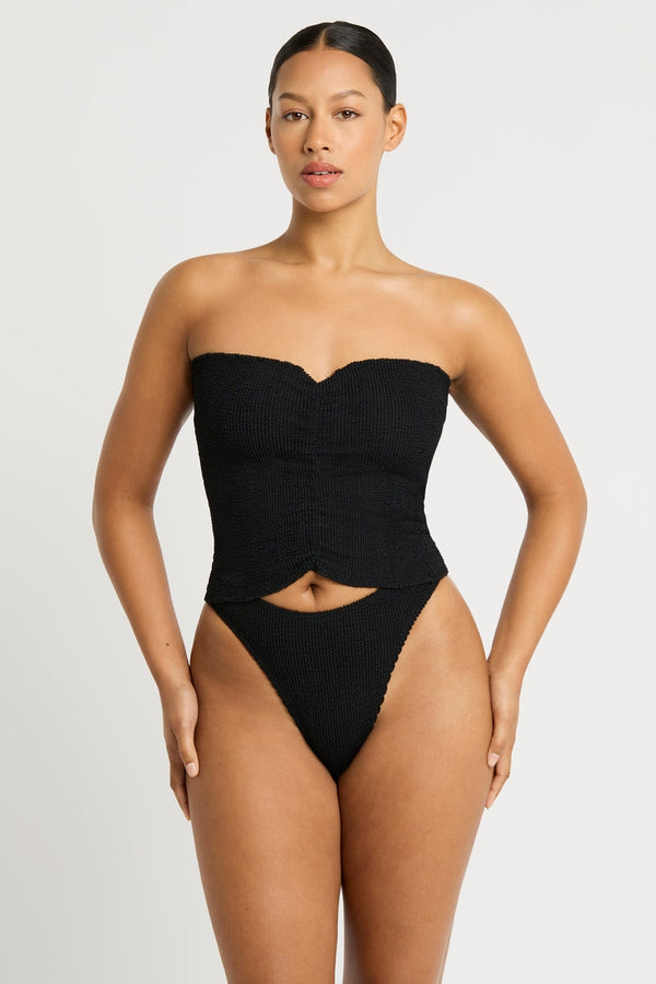 Black Crinkle Core Swimwear  bond-eye Swim – bond-eye swim