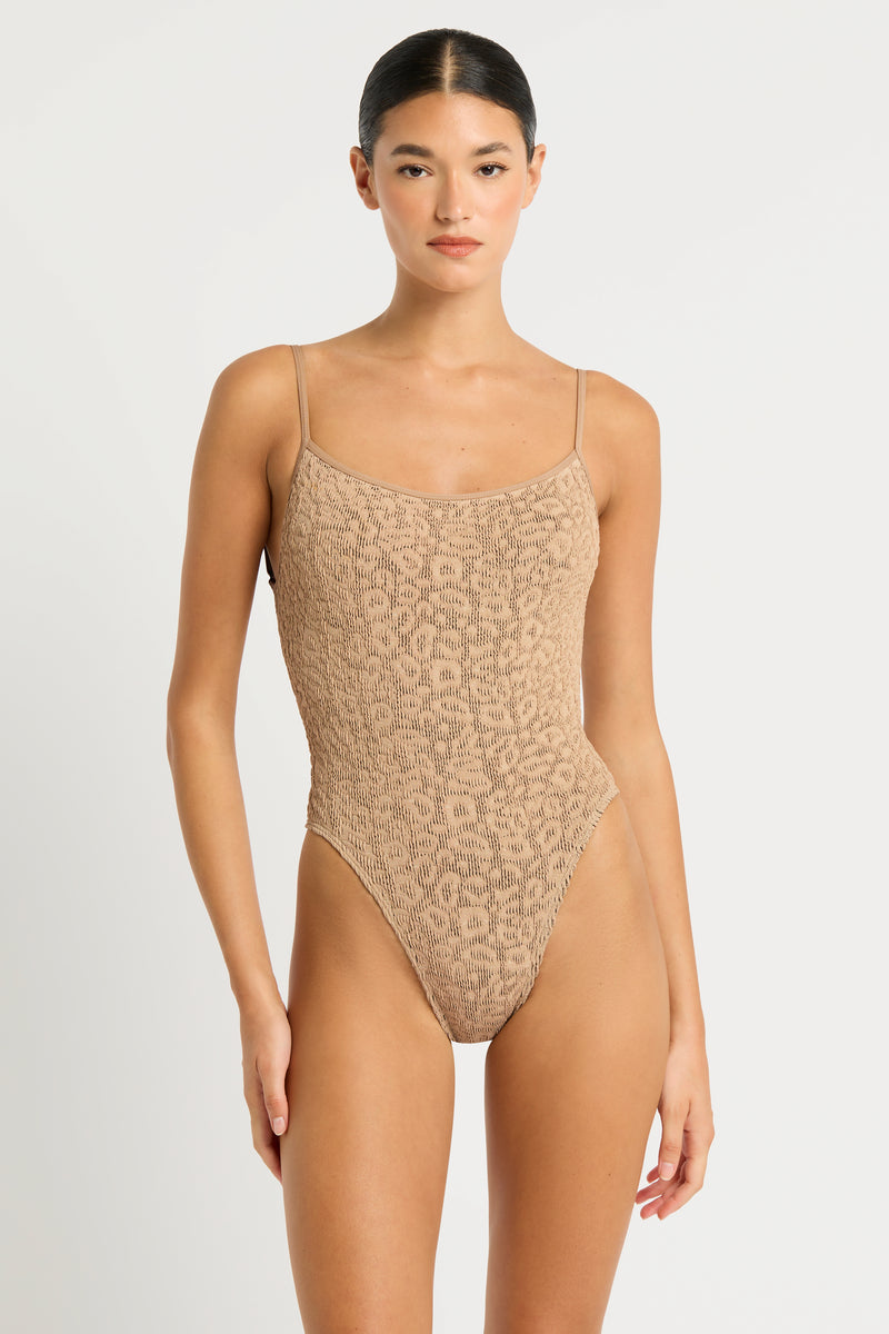 Low Palace One Piece in Oat Leopard | bond-eye Australia