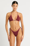 Beaded Tie Side Vista Brief in Carmine | bond-eye Australia